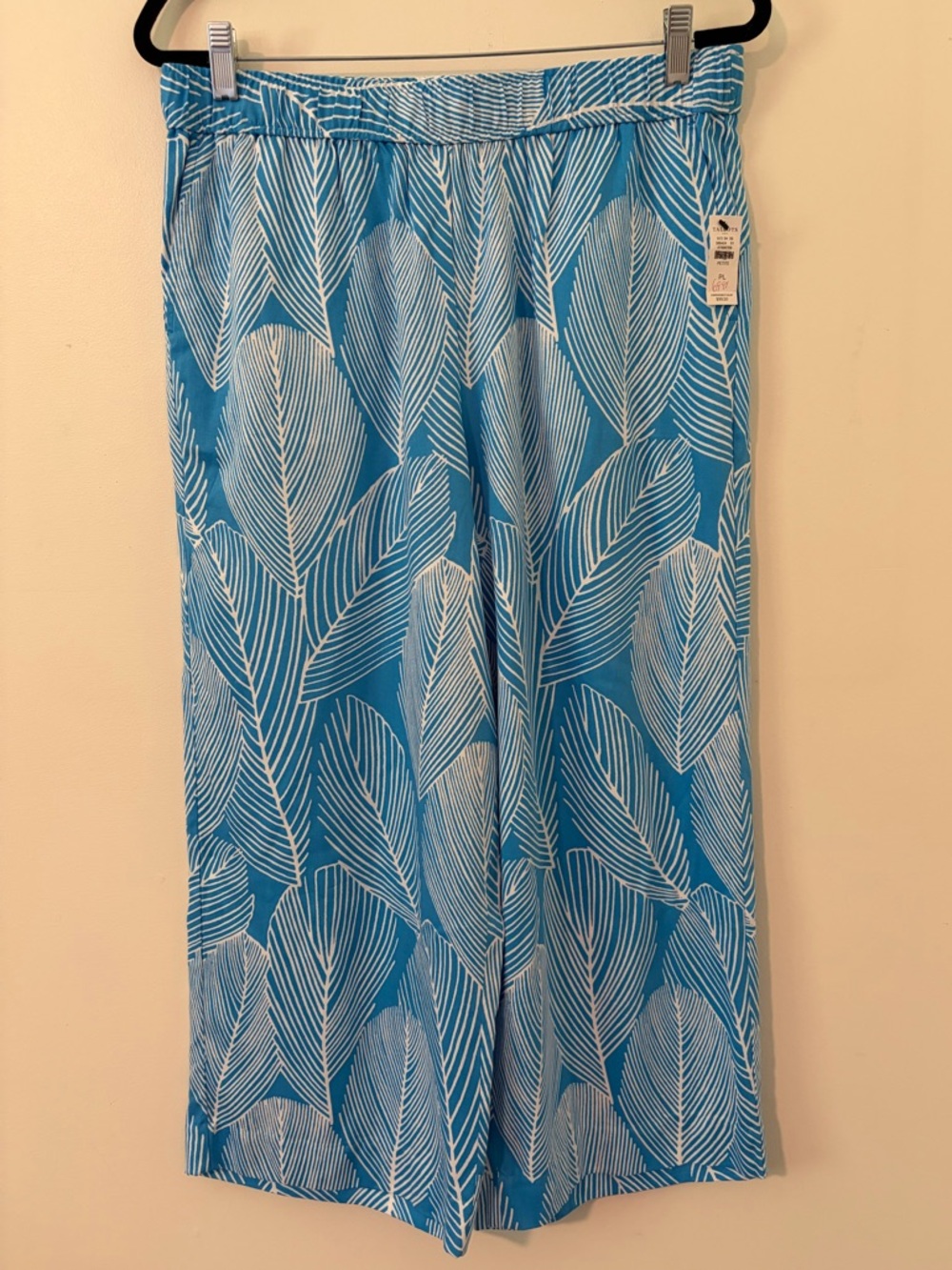 Talbots Petite Size Large Petite Wide Leg Pull-On Pants Tropical